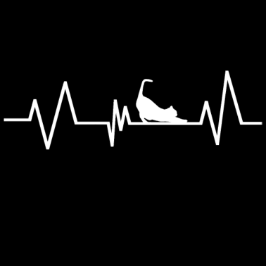 Motiv Katze weißer Herzschlag Geschenkidee lustig Shirt