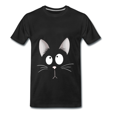 Katzen T-Shirt - Katzenkopf I Katze Gesicht I Comic