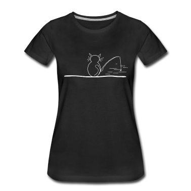 Katzen T-Shirt - Angelndes Kätzchen