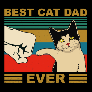 Motiv Katze Cat Dad Retro Faust