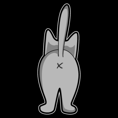 Motiv Graue Katze miau Haustier Katzenfreund Geschenk