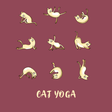 Motiv Yoga Katzen Humor Meditation Sport Om spirituell