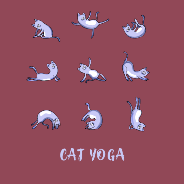 Motiv Katze yoga om Meditation Sport Workout Spiritual