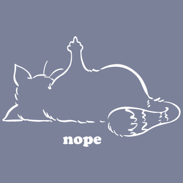 Motiv Katze Mittelfinger Nein Nope lustig Stinkefinger