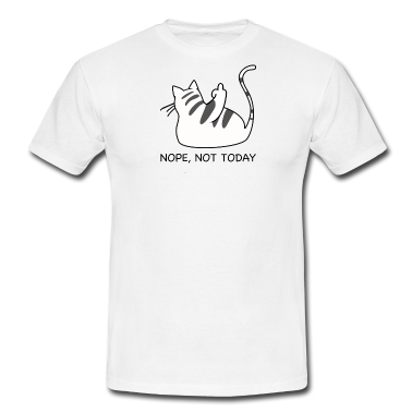 Katzen T-Shirt - Nope Not Today Katze Mittelfinger