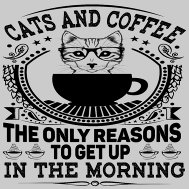 Motiv Kaffee und Katzen