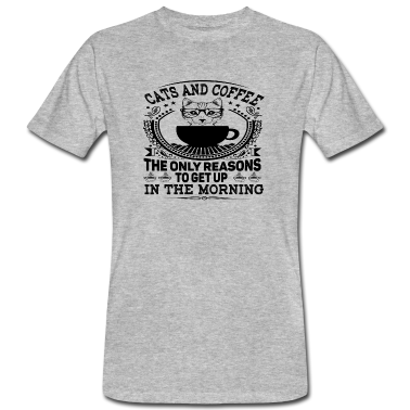 Katzen T-Shirt - Kaffee und Katzen