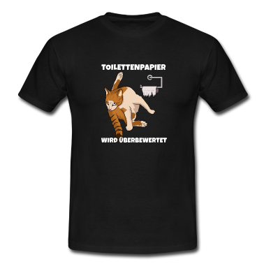 Katzen T-Shirt - Toilettenpapier Hamsterkauf Klopapier Lustige
