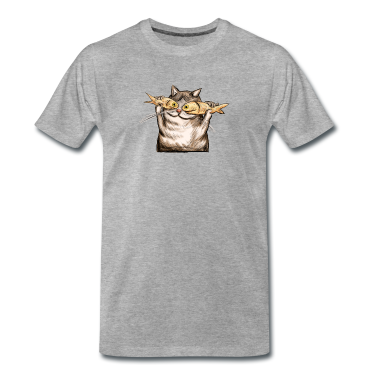 Katzen T-Shirt - Lustige Katze liebt ihre Fischaugen