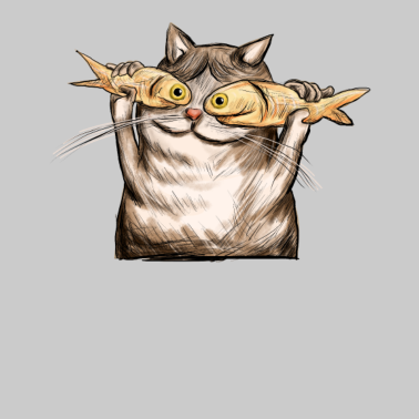 Motiv Lustige Katze liebt ihre Fischaugen