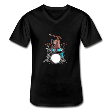 Katzen T-Shirt - Drummer Katze spielt Schlaugzeug Musiker Geschenke