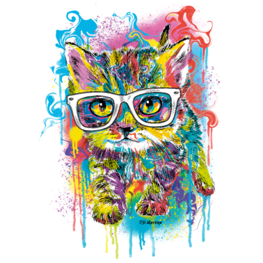 Motiv P.D. Moreno Katze mit Brille