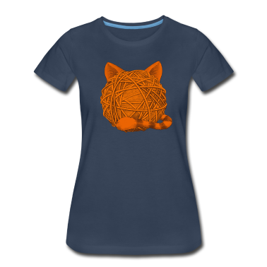 Katzen T-Shirt - Katze & Wolle