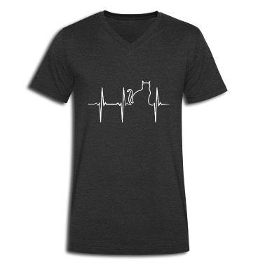 Katzen T-Shirt - EKG Katze - Geschenk