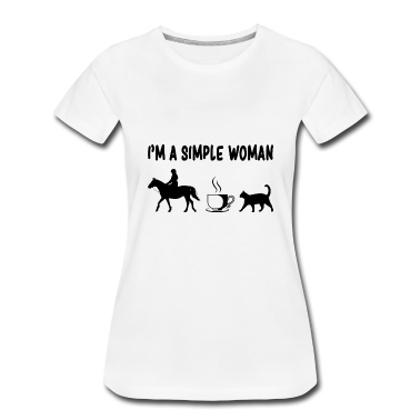 Katzen T-Shirt - Pferde Kaffee Katzen