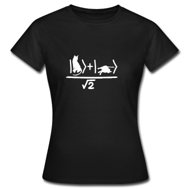 Katzen T-Shirt - Schrödingers Katze Physik Quantenmechanik Nerd