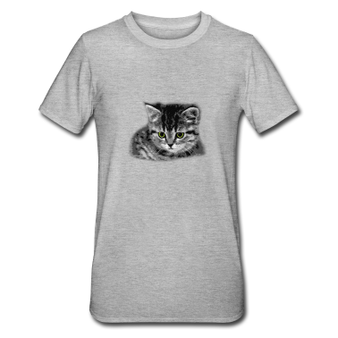 Katzen T-Shirt - Katze - grüne Augen