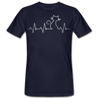 Katzen T-Shirt - Katzen Herzschlag