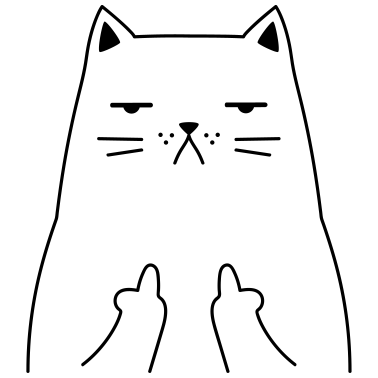 Motiv Katzen-Mittelfinger-Strichzeichnungen