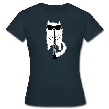 Katzen T-Shirt - Klarinette