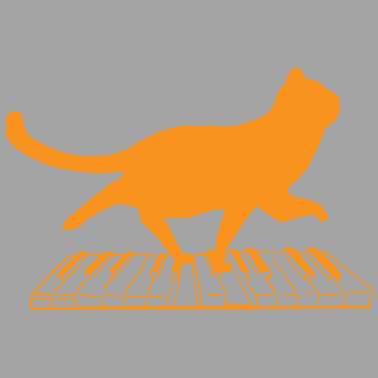 Motiv Katze Piano Melodie Orchester Pianist Musiker