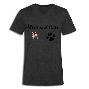 Katzen T-Shirt - Wein und Katzen Geschenk Liebe Katze Wein trinken