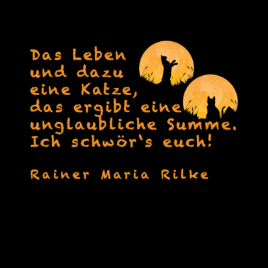 Motiv Rilke Katze T-Shirt, Geschenkidee, Katzenfreunde