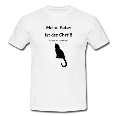 Katzen T-Shirt - Meine Katze ist der Chef