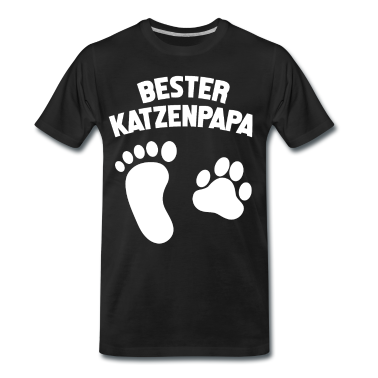 Katzen T-Shirt - Herren Bester Katzenpapa Katze Tierfreunde Haustie