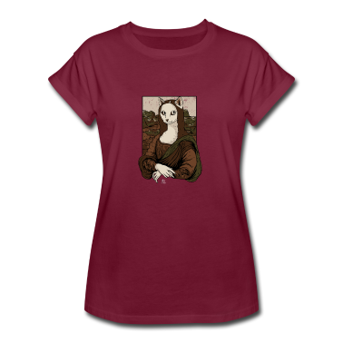Katzen T-Shirt - Katzen Mona Lisa Geschenk
