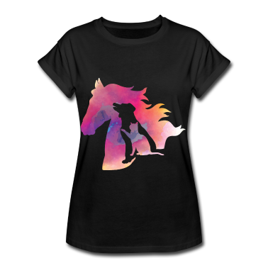 Katzen T-Shirt - Haustiere Hund Katze Pferd buntes Design T-Shirt