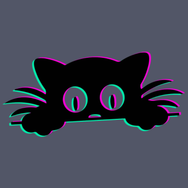 Motiv 3D Split-Effekt Gespenster Katze