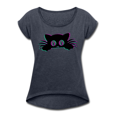 Katzen T-Shirt - 3D Split-Effekt Gespenster Katze
