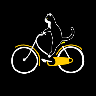 Motiv Katze fährt Fahrrad Rad Geschenk Geschenkidee
