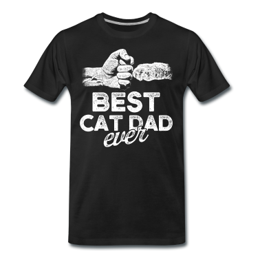 Katzen T-Shirt - BEST CAT DAD EVER Katzenpapa Katze