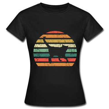 Katzen T-Shirt - Katze Retro