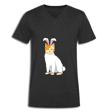 Katzen T-Shirt - Katze Osterhasen Kostüm Ostern Geschenk