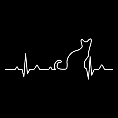Motiv Cat Heartbeat - Katze Herzschlag