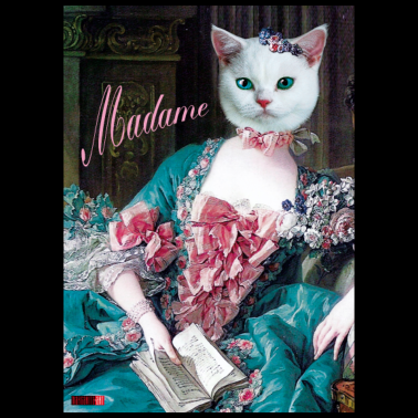 Motiv 04 Katze Cat Madame Dame Lady Queen