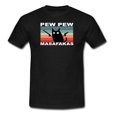 Katzen T-Shirt - PEW PEW Madafakas cat katze Boss masafakas