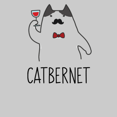 Motiv Katze Wein Cabernet Catbernet Rotwein Weißwein