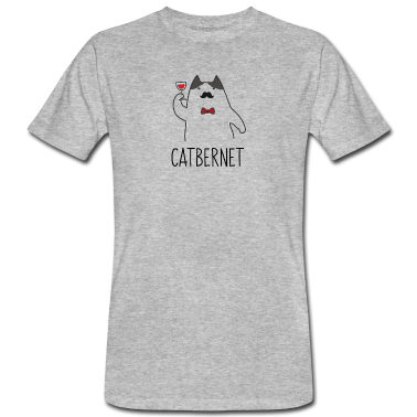 Katzen T-Shirt - Katze Wein Cabernet Catbernet Rotwein Weißwein