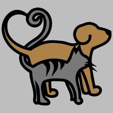 Motiv Hund mit Katze / Dog with cat / chien avec chat