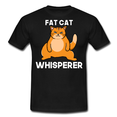 Katzen T-Shirt - Dicke Katze Katzenliebhaber fette Katzen