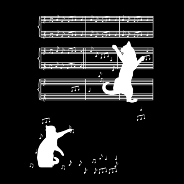 Motiv Katze Musik