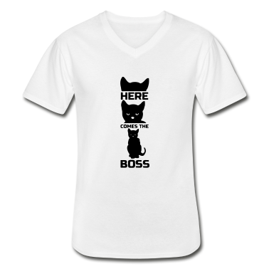 Katzen T-Shirt - Katzen Boss Katze Chef Tier Haustier Geschenk