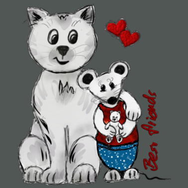 Motiv Katze Maus Freundschaft