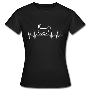 Katzen T-Shirt - Herzschlag Katze