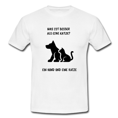 Katzen T-Shirt - Hund und Katze