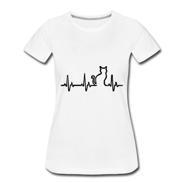 Katzen T-Shirt - Katzen Herzschlag